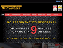 Tablet Screenshot of oilchangers.ca